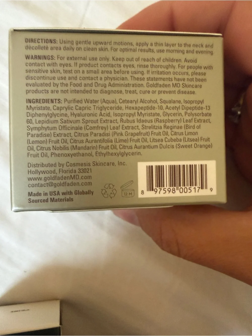 GOLDFADEN MD Plant Profusion Neck Cream